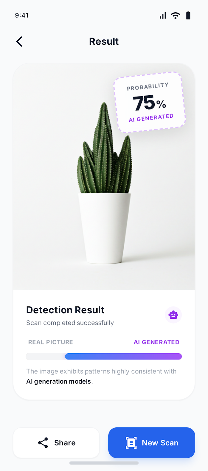 AI Image Detection Screen